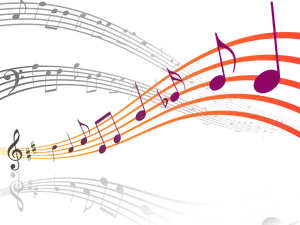 Abstract Musical Notes Vector PNG