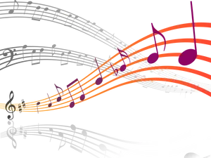 Abstract Musical Notes Vector PNG image