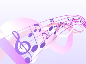 Abstract Musical Notes Vector PNG image