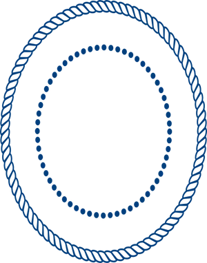 Abstract Nautical Rope Circle Border Design PNG image