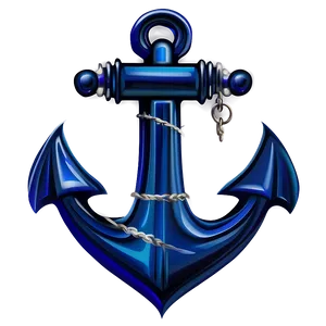 Abstract Navy Anchor Concept PNG Tsj
