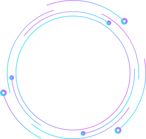 Abstract Neon Circles Graphic PNG image