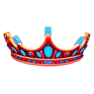 Abstract Neon Crown PNG 06272024