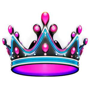 Abstract Neon Crown PNG Bps