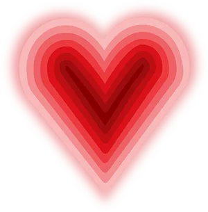 Abstract Neon Heart Layers