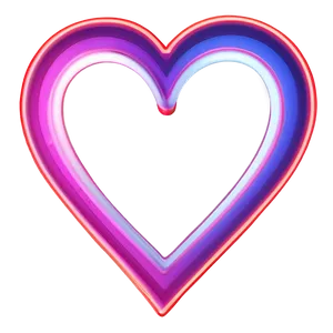 Abstract Neon Heart PNG 06122024 PNG