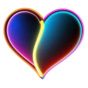 Abstract Neon Heart Png 5 PNG image