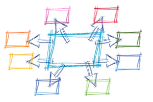 Abstract Network Concept Sketch PNG image