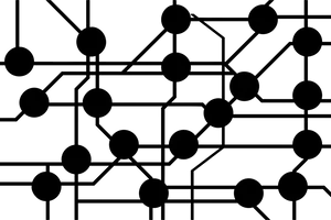 Abstract Network Topology Graphic PNG image