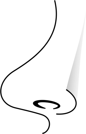 Abstract Nose Profile Silhouette PNG image