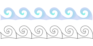Abstract Ocean Waves Art PNG image