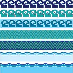 Abstract Ocean Waves Patterns PNG image