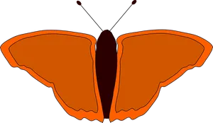 Abstract Orange Butterfly Silhouette PNG image