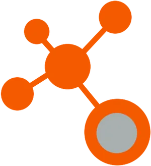 Abstract Orange Connect Icon PNG image