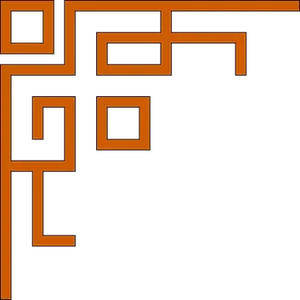 Abstract Orange Geometric Border PNG image