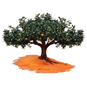 Abstract Orange Tree PNG Xmi83 PNG