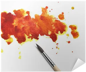 Abstract Orange Watercolor Splash PNG image