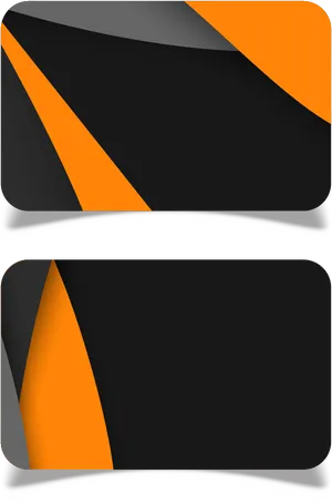 Abstract Orangeand Black Card Design PNG image