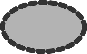 Abstract Oval Frame Design PNG image