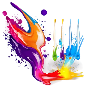 Abstract Paint Splash Design PNG 05242024