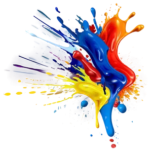 Abstract Paint Splash Design PNG Voo