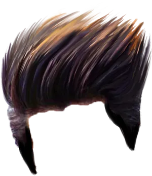 Abstract Painted Hairstyle Illustration