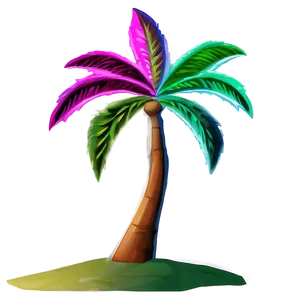 Abstract Palm Tree PNG 04292024