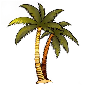 Abstract Palm Tree Silhouette PNG 06262024