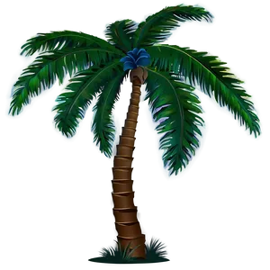 Abstract Palm Tree Silhouette PNG Aqv41