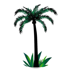 Abstract Palm Tree Silhouette PNG Pqe8 PNG