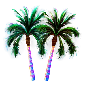 Abstract Palm Trees PNG 05042024