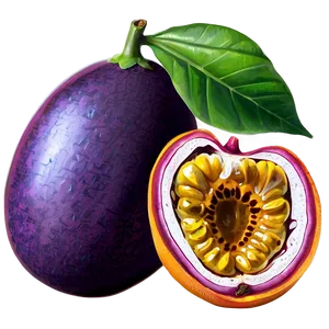 Abstract Passion Fruit Art PNG 8