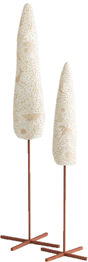 Abstract Patterned Fabric Trees