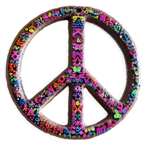 Abstract Peace Sign Art PNG Feg
