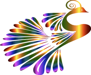 Abstract Peacock Artwork PNG image