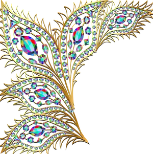 Abstract Peacock Feather Art PNG image
