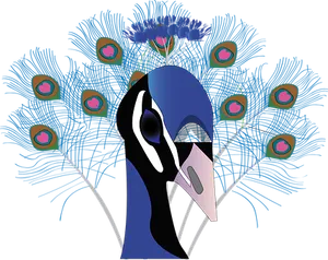 Abstract Peacock Illustration PNG image