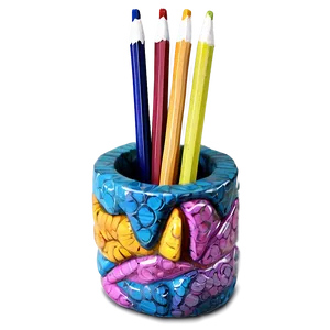 Abstract Pencil Holder PNG Egc5