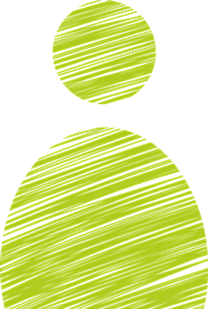 Abstract Person Icon Yellow Lines