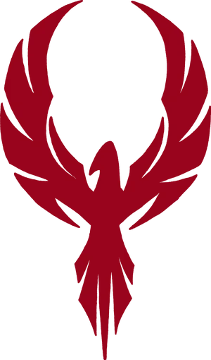 Abstract Phoenix Symbol Redon Grey PNG