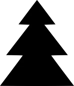 Abstract Pine Tree Outline PNG