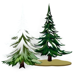 Abstract Pine Trees PNG Dec PNG