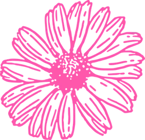 Abstract Pink Daisy Graphic PNG image