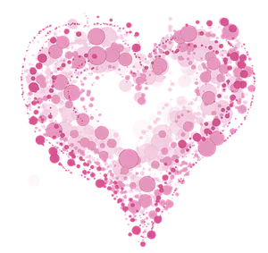 Abstract Pink Dots Heart