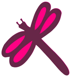 Abstract Pink Dragonfly Graphic PNG image