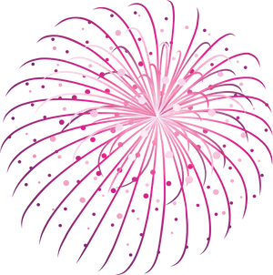 Abstract Pink Firework Design PNG image