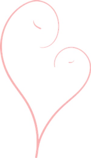 Abstract Pink Heart Outline PNG image