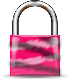 Abstract Pink Padlock PNG image