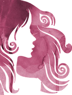 Abstract Pink Silhouette Art PNG image