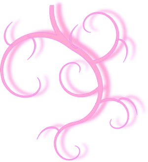 Abstract Pink Swirlson Black Background PNG image
